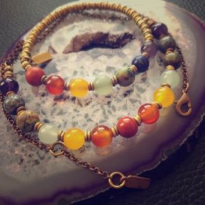 Chakra Necklace Bracelet Pair